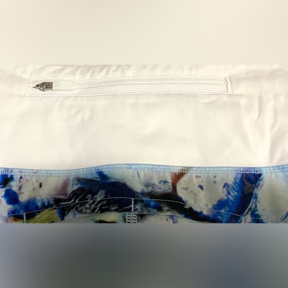 Lululemon Womens 8 Blue Marble Pattern Lined Low Rise 4” Speed Up Shorts - Picture 4 of 13